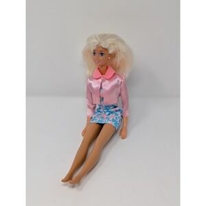 Vintage Blonde Barbie With Blue Jewel Eyes Full Outfit Bendable Legs